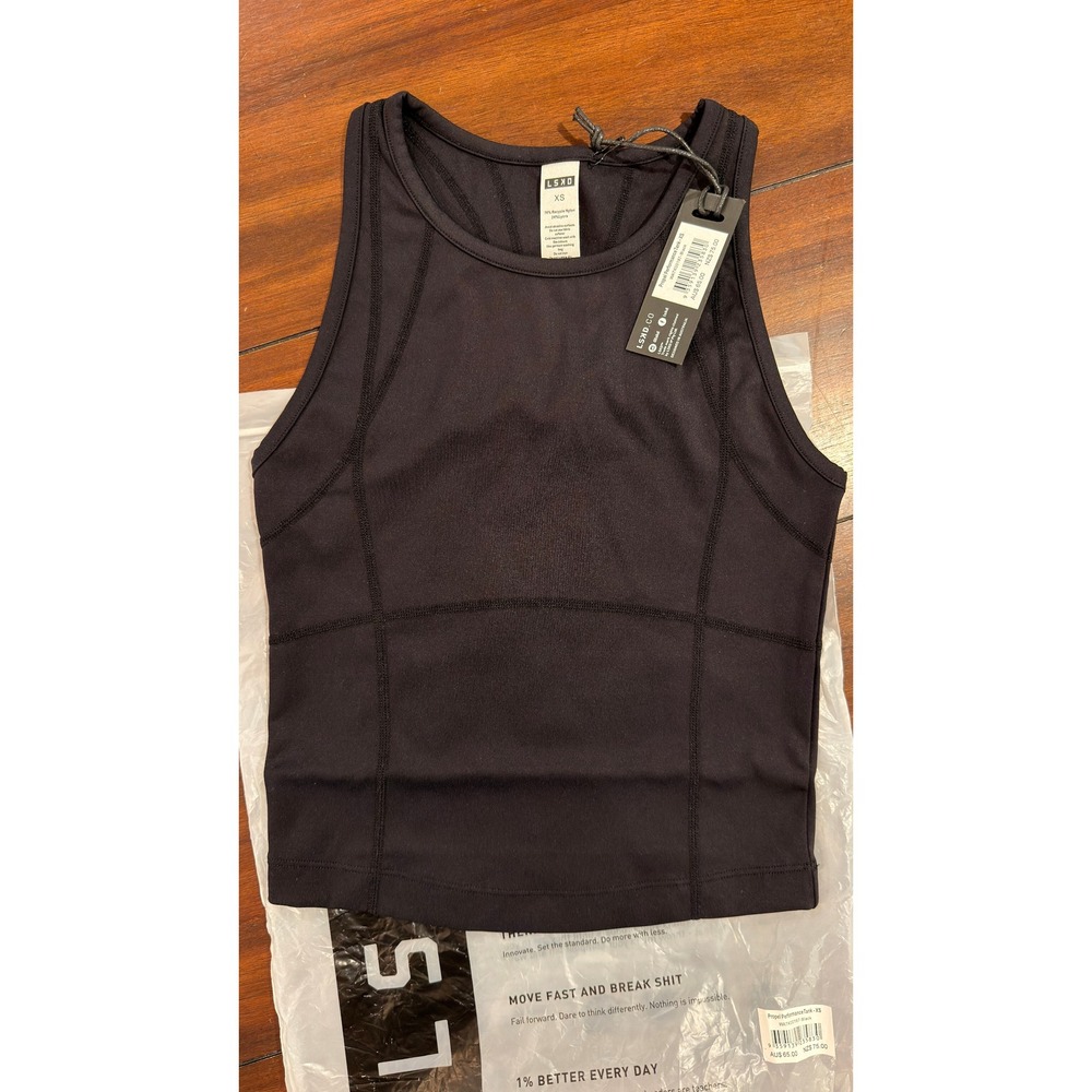 LSKD Propel Performance Tank Black XS WATK00187 Activewear Top NWT